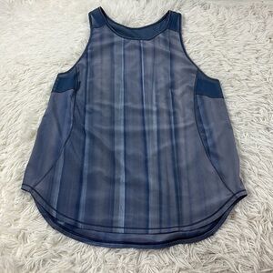 Lululemon Sculpt Tank Brushed Spray Dye White Code Blue